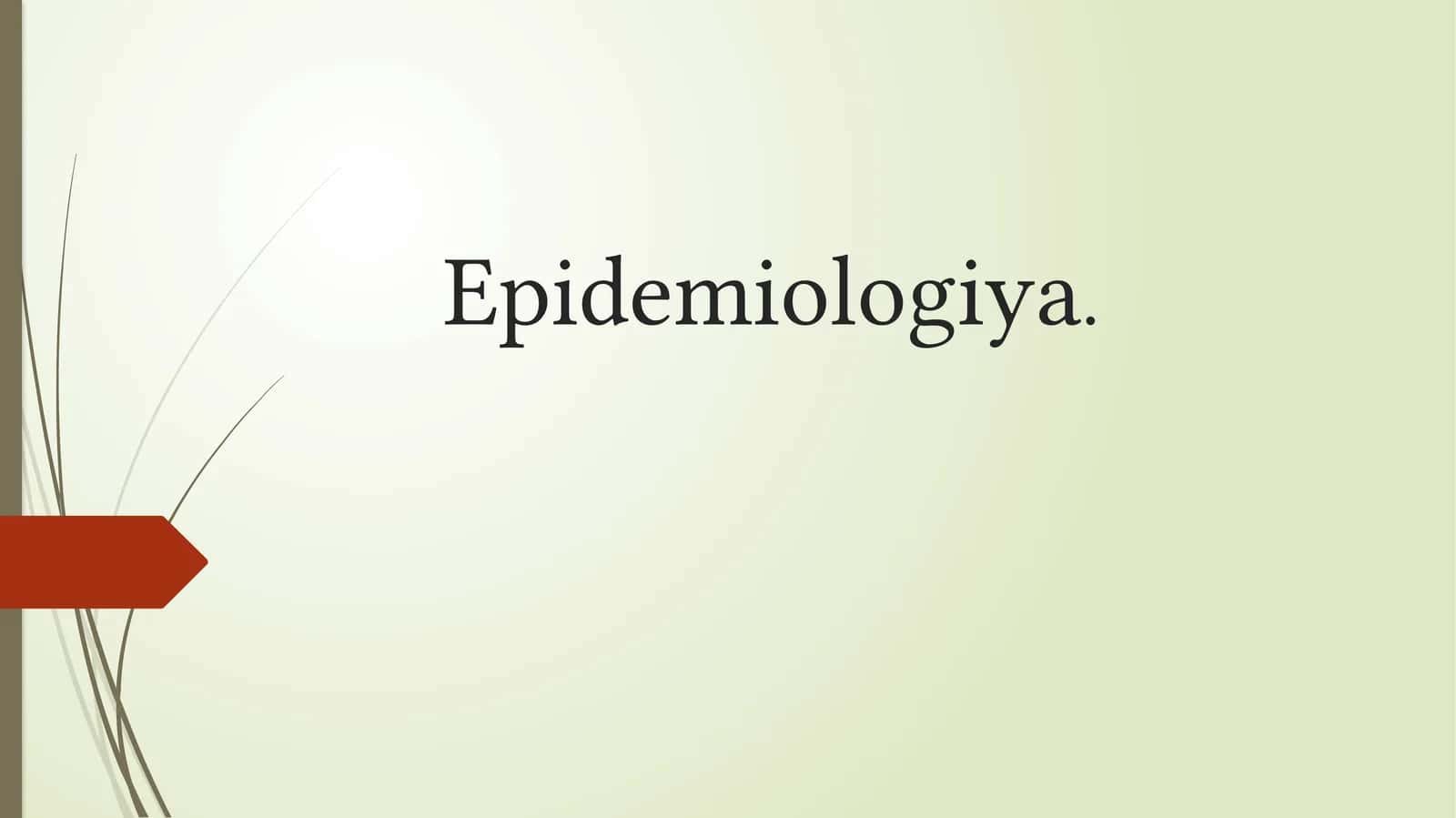 Epidemiologiya