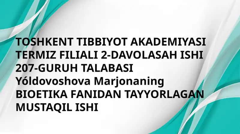 Medikotonaziya, distanaziya – evtanaziyaning variantlari. Sud-tibbiyot ekspertizasidagi axamiyati