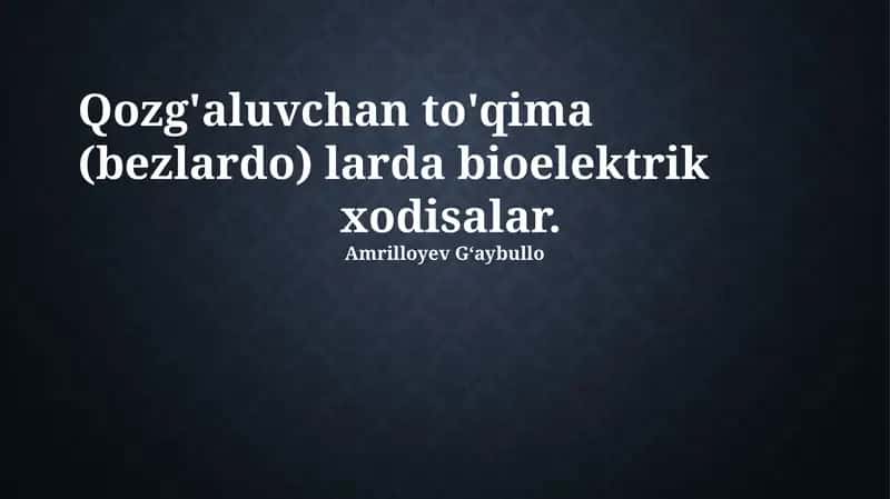 Qozg'aluvchan to'qima (bezlardo)