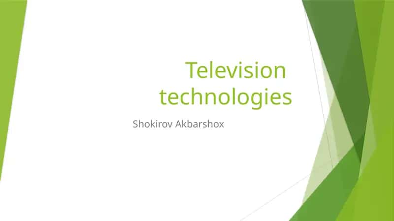 Television technologies