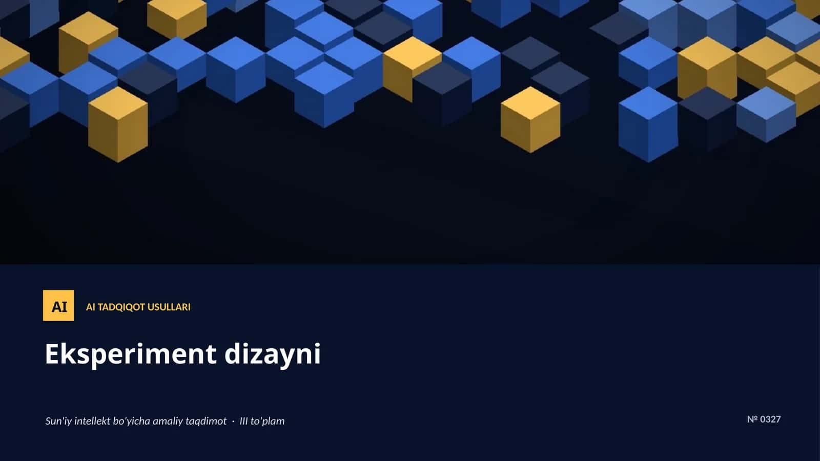 AI TADQIQOT USULLARI