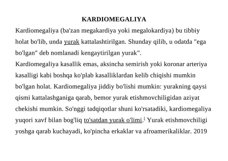 Kardiomegaliya