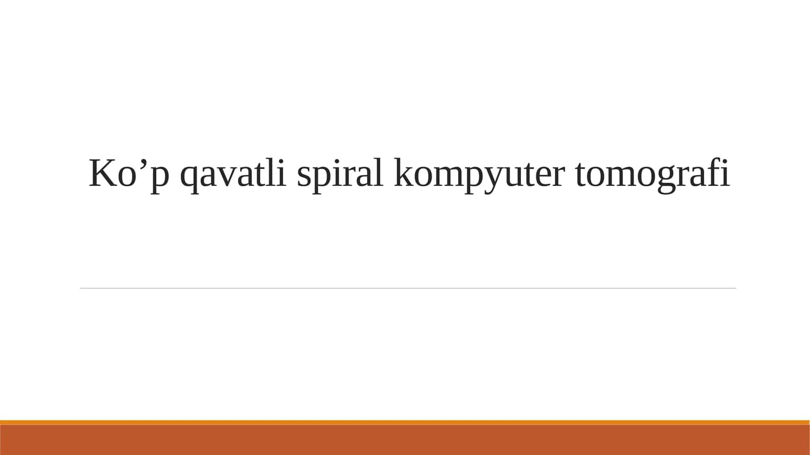 Kompyuter tomografiya