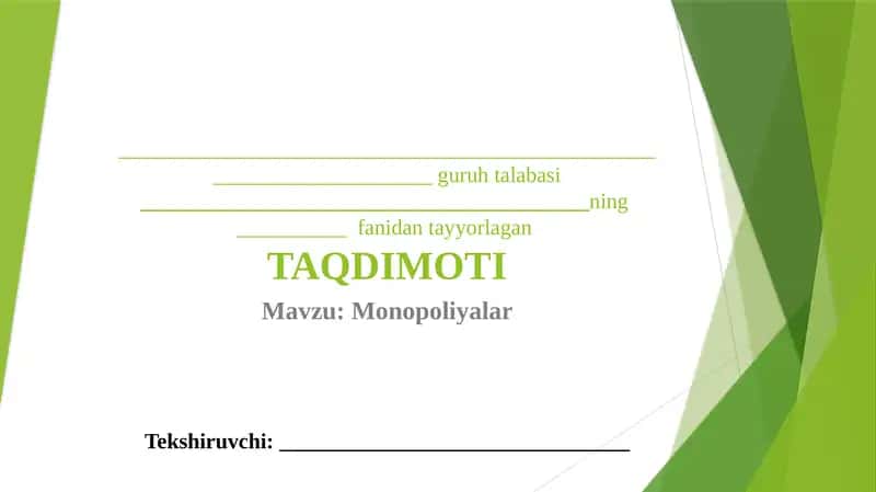 Monopoliyalar