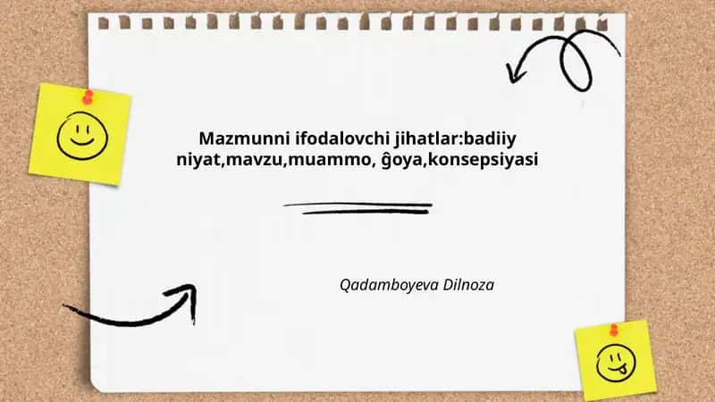 Badiiy niyatning asardagi funksiyalari va maqsadlari