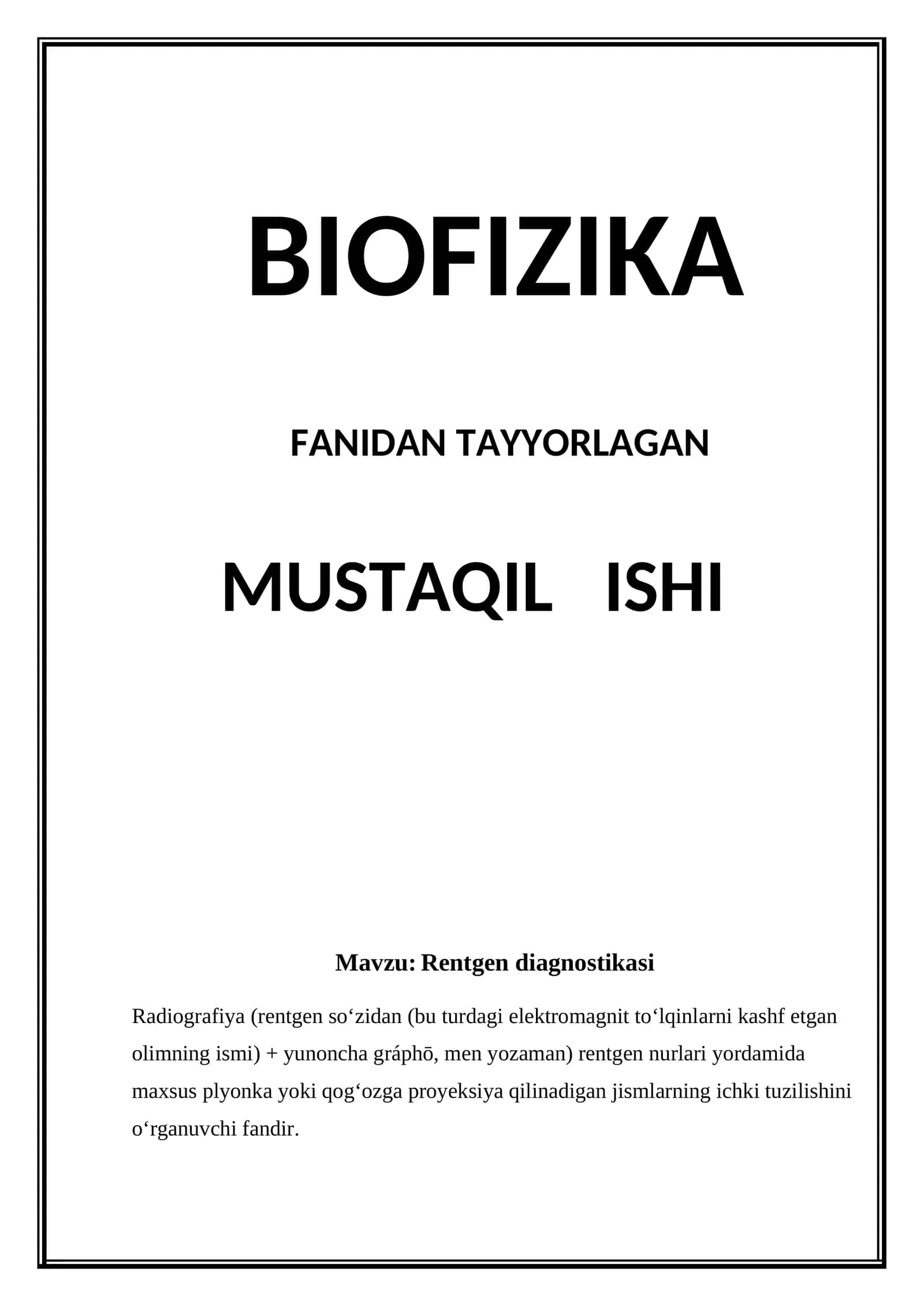 BIOFIZIKA