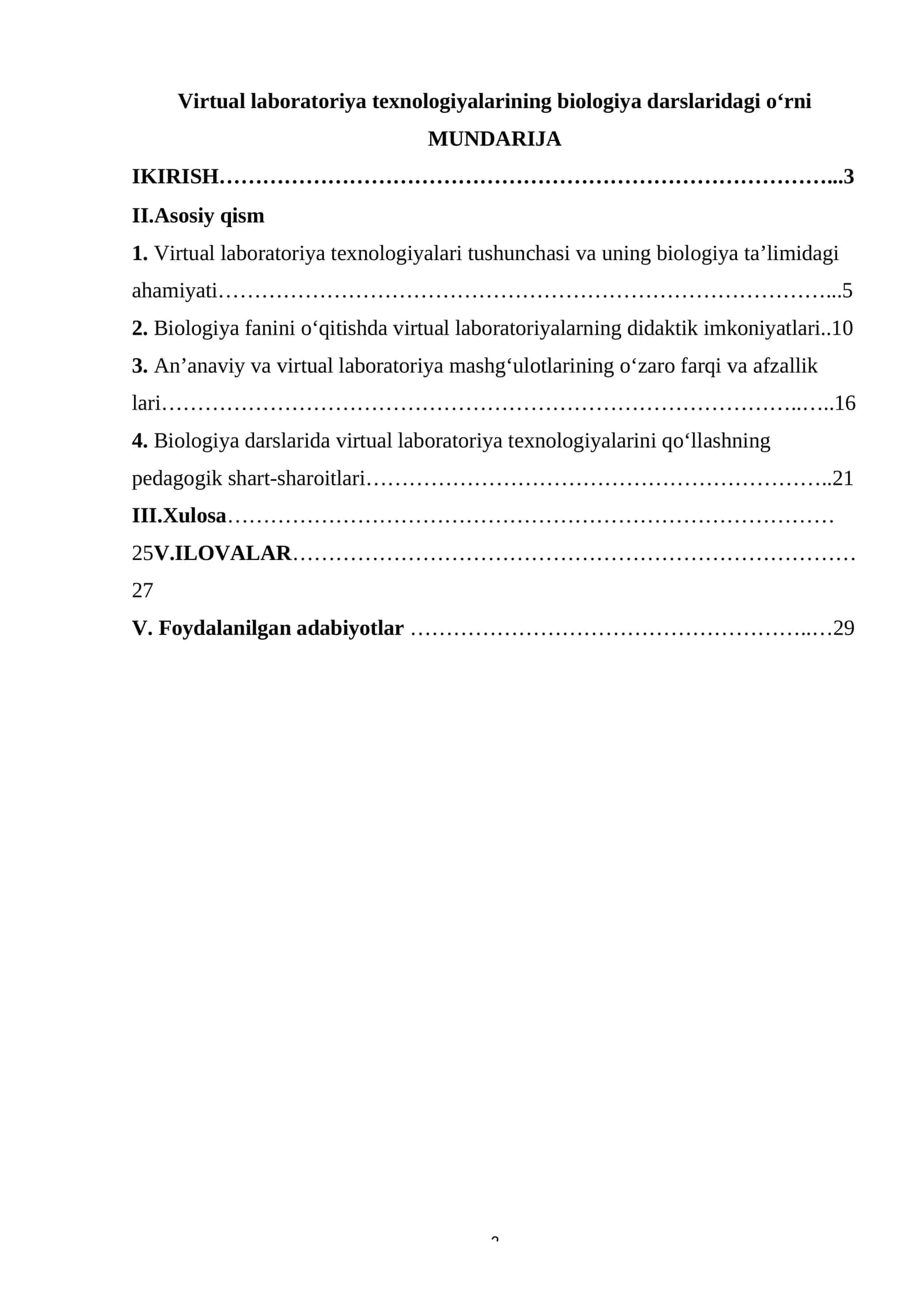 Virtual laboratoriya texnologiyalarining biologiya darslaridagi o‘rni