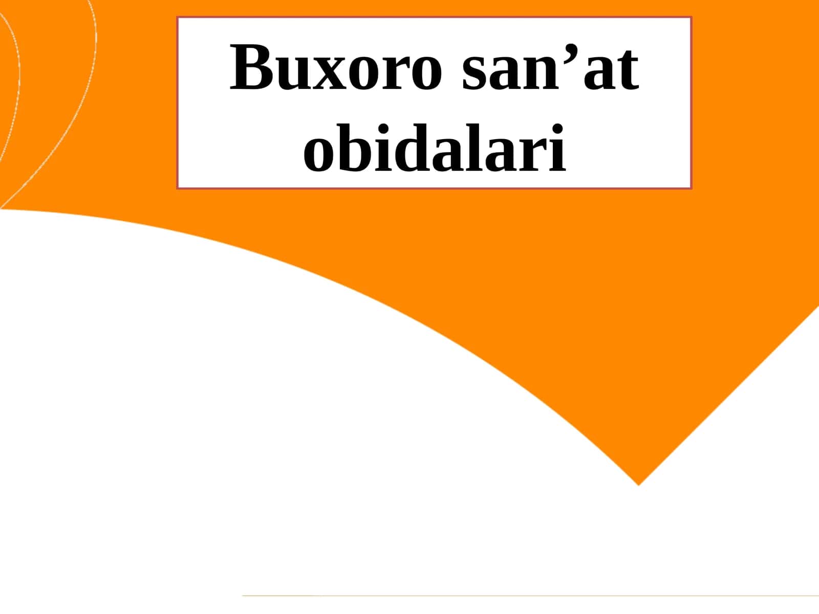 Buxoro san’at obidalari