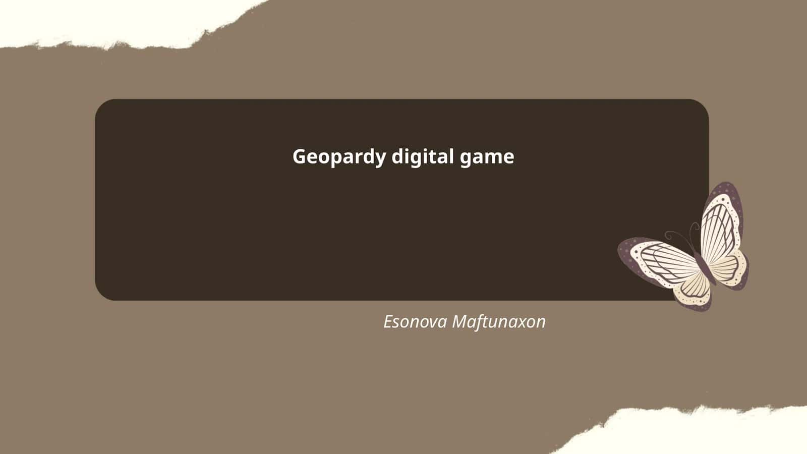 Geopardy digital game