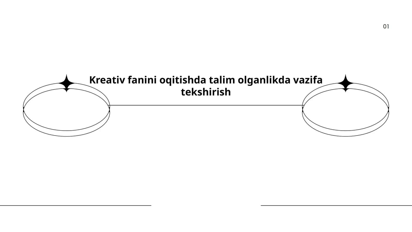 Kreativ fanini oqitishda talim olganlikda vazifa tekshirish