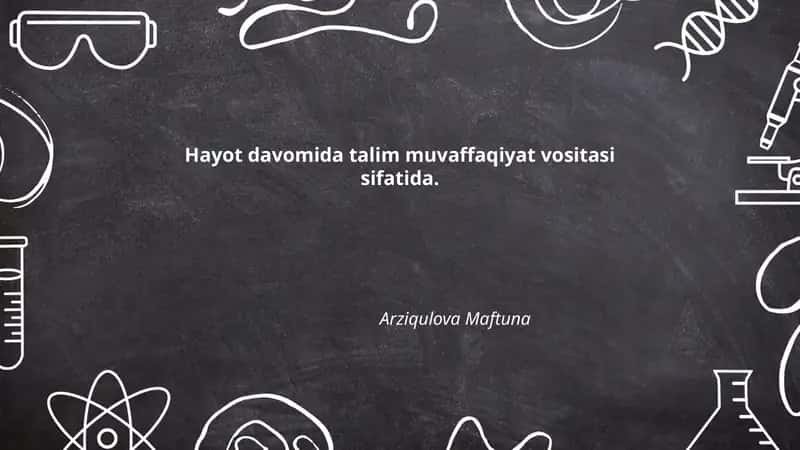 Umr bo'yi ta'lim: shaxsiy va professional muvaffaqiyat garovi