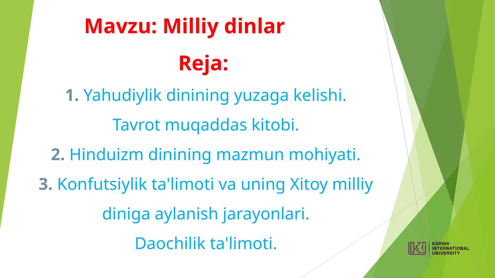 Milliy dinlar
