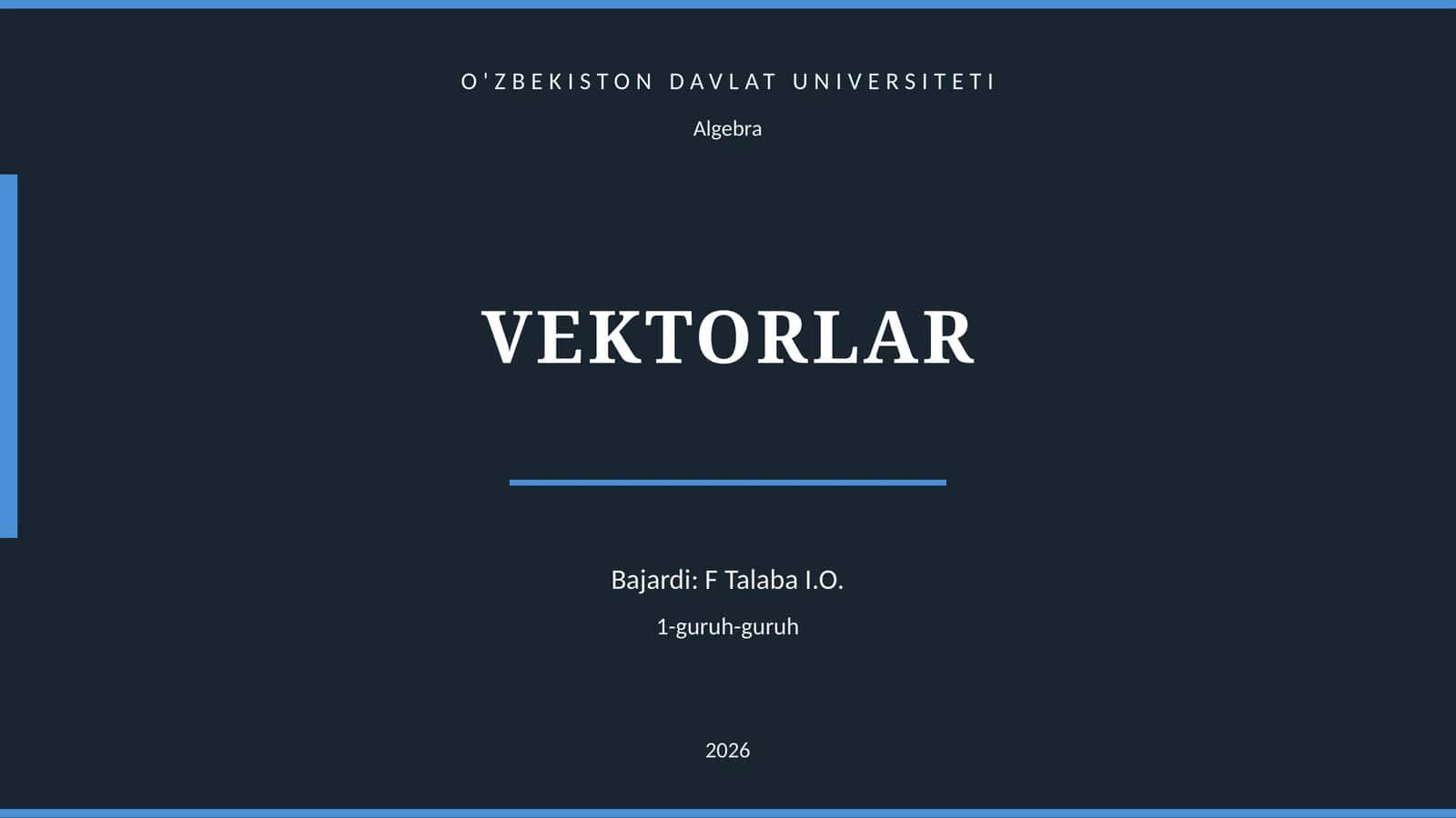 VEKTORLAR