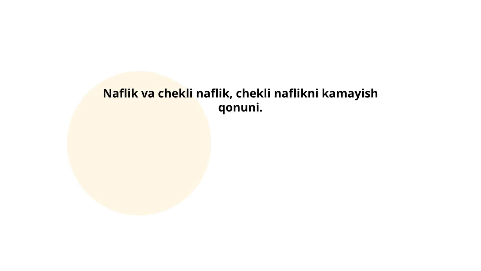 Naflik va chekli naflik, chekli naflikni kamayish qonuni