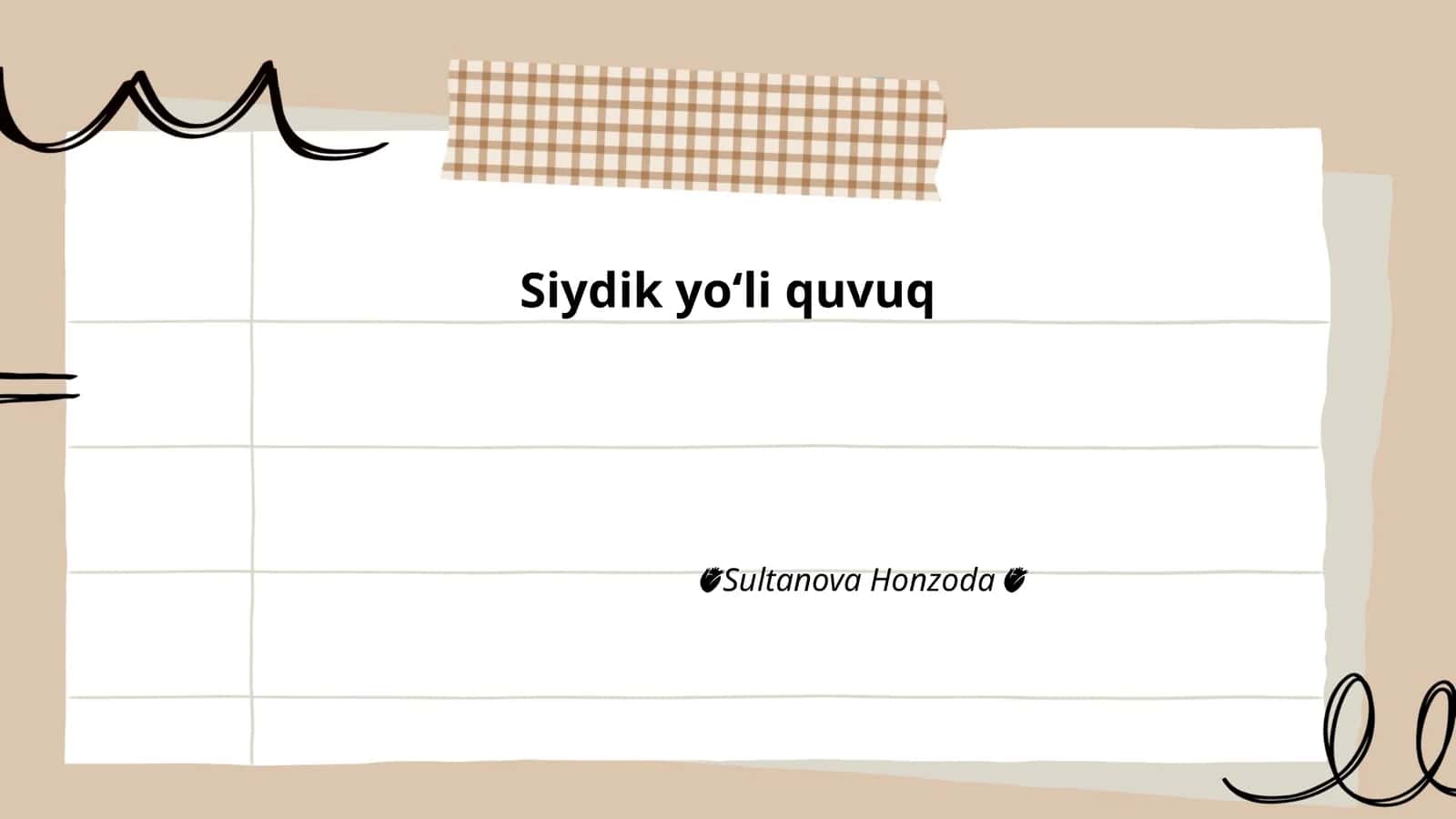 Siydik yoʻli quvuq anatomiyasi va fiziologiyasi
