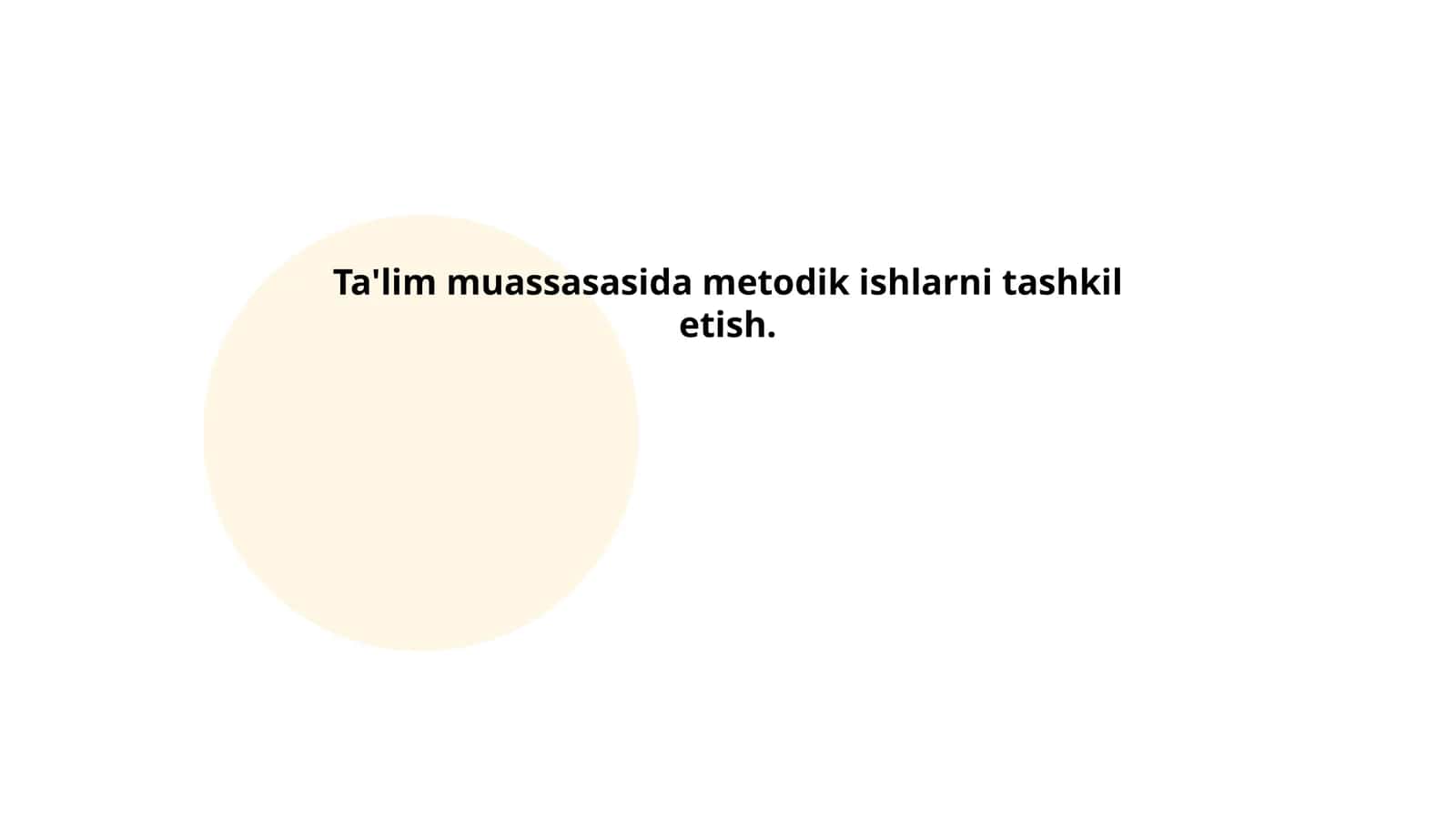 Ta'lim muassasasida metodik ishlarni tashkil etish