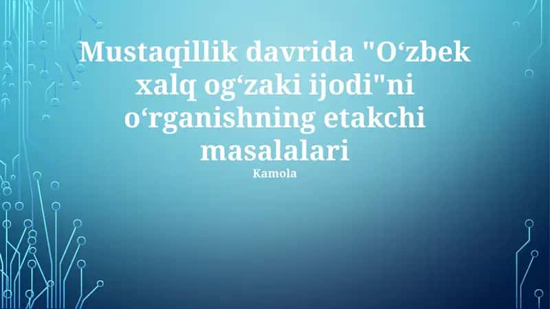 "Folklor tadqiqotlari"