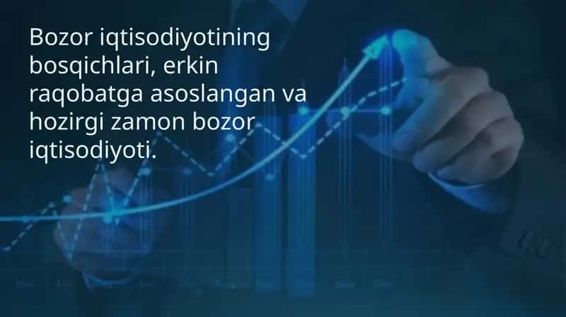 Bozor iqtisodiyotining bosqichlari, erkin raqobatga asoslangan va hozirgi zamon bozor iqtisodiyoti.