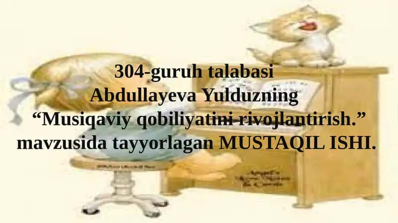 Musiqaviy qobiliyatinirivojlantirish