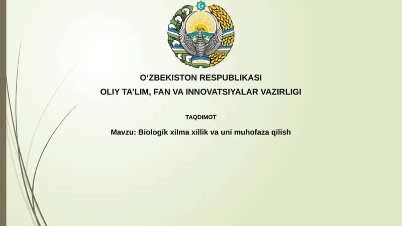 Biologik xilma-xillikvaunimuhofazaqilish