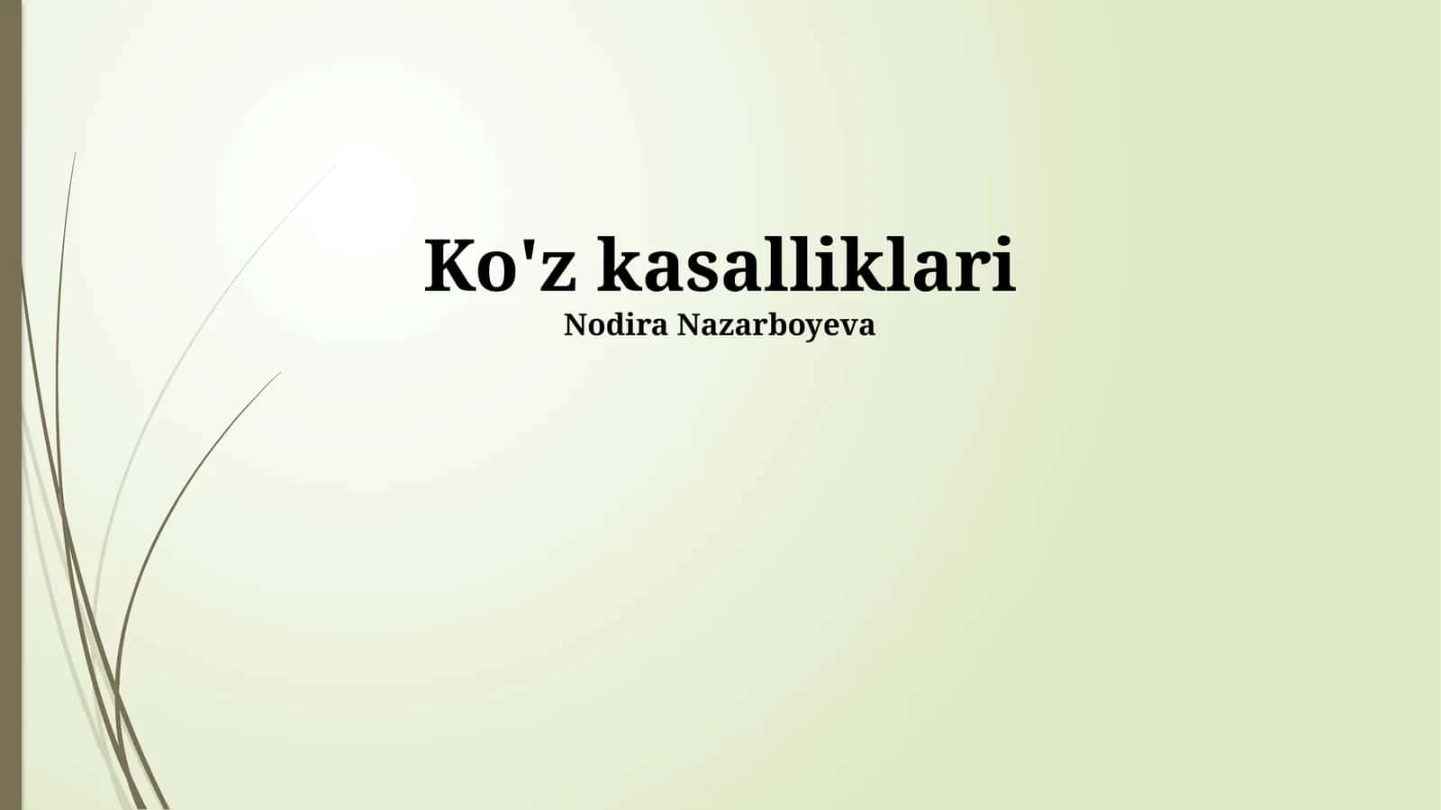 Ko'z kasalliklari