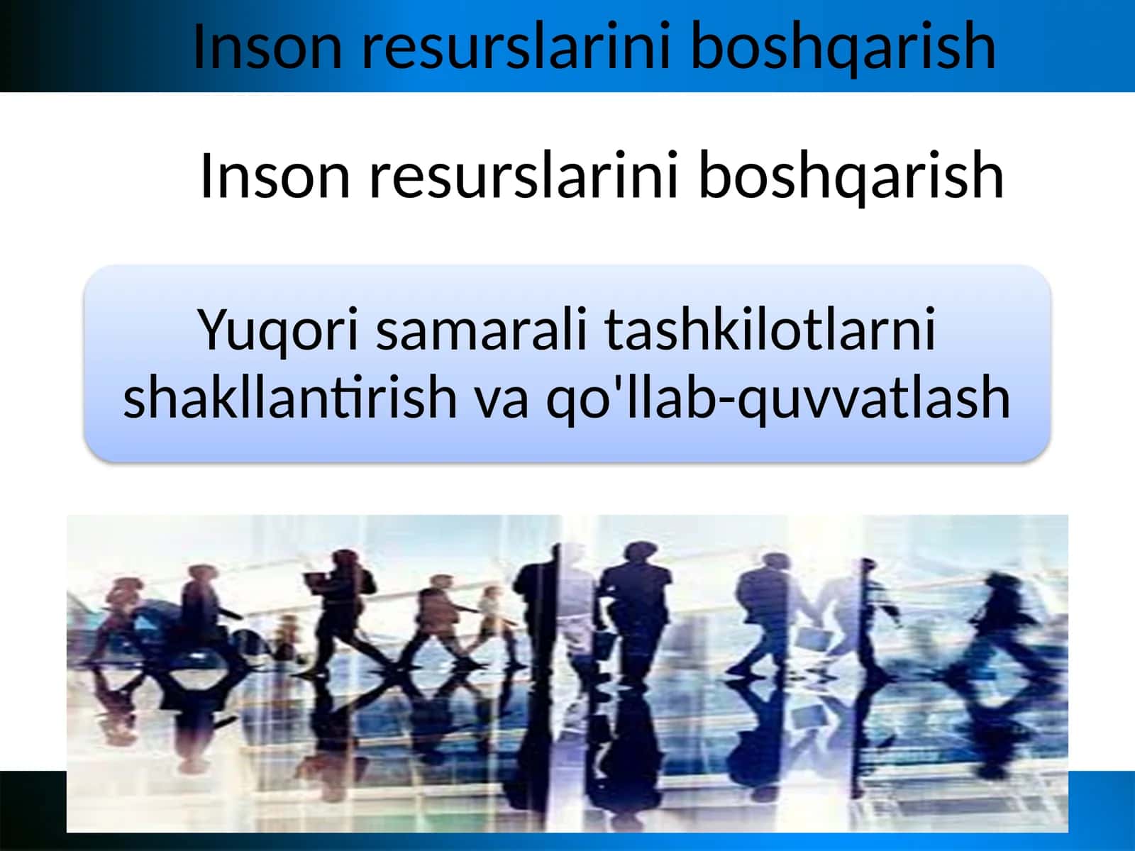 Inson resurslarini boshqarish