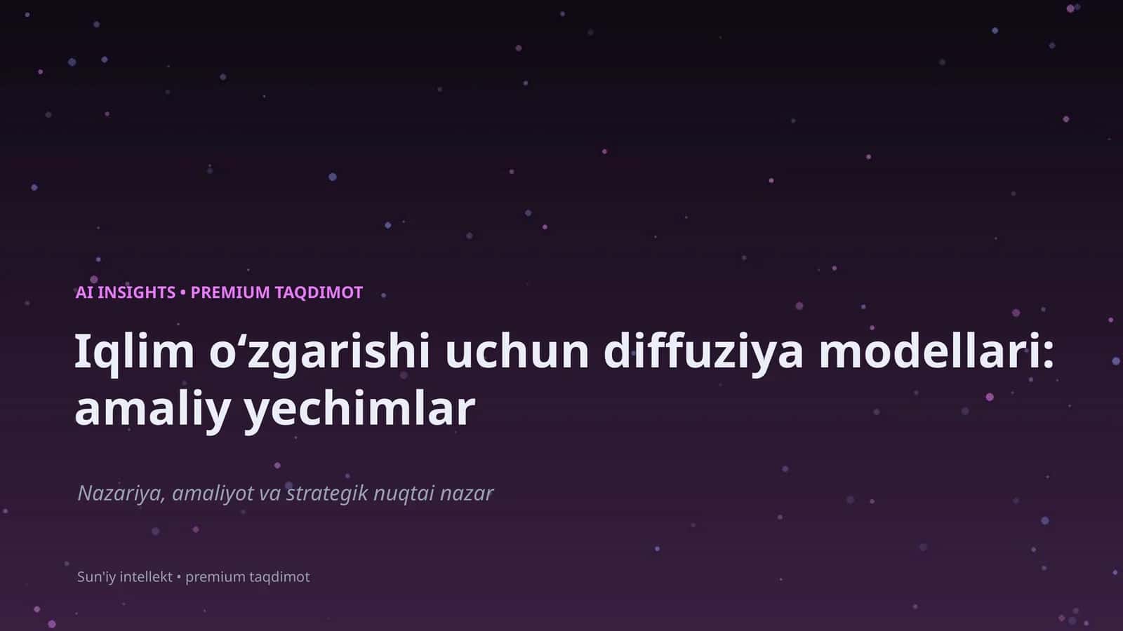 Sun'iy intellekt • premium taqdimot