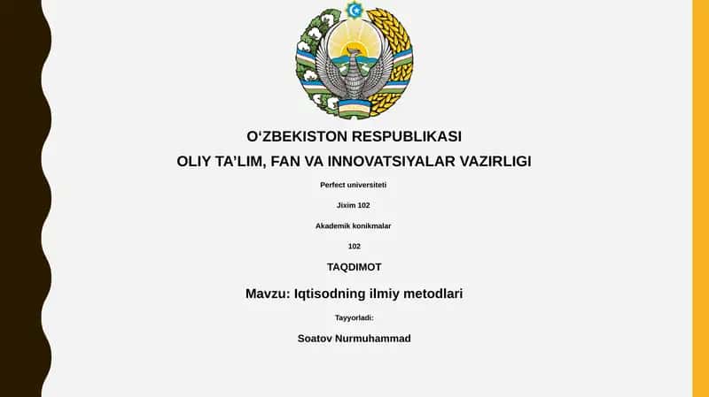 Iqtisodning ilmiy metodlari