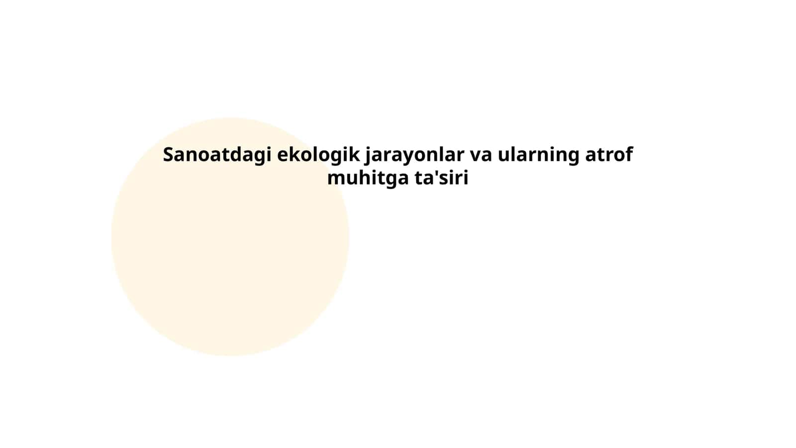 Havo ifloslanishi va sanoat