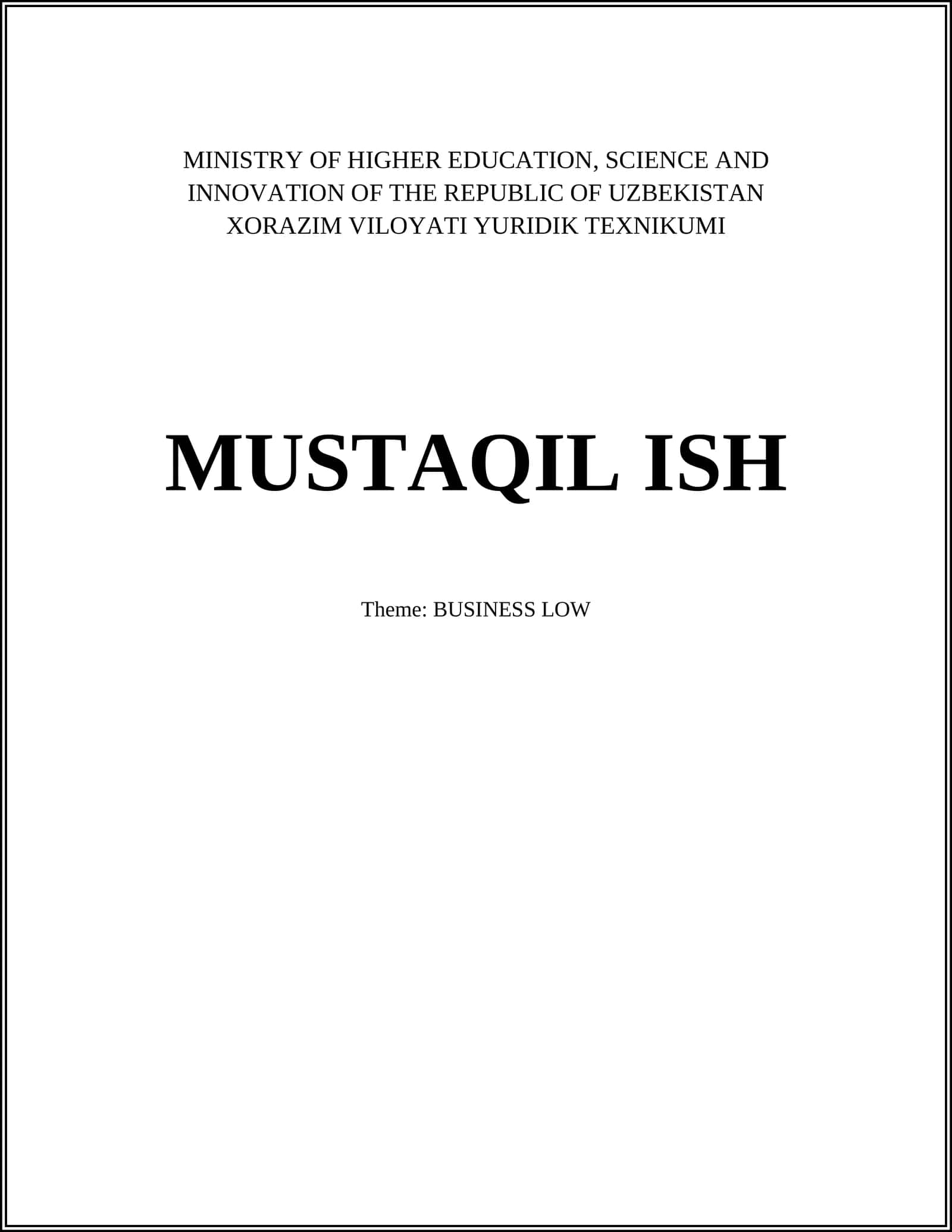 Contract Law in Business