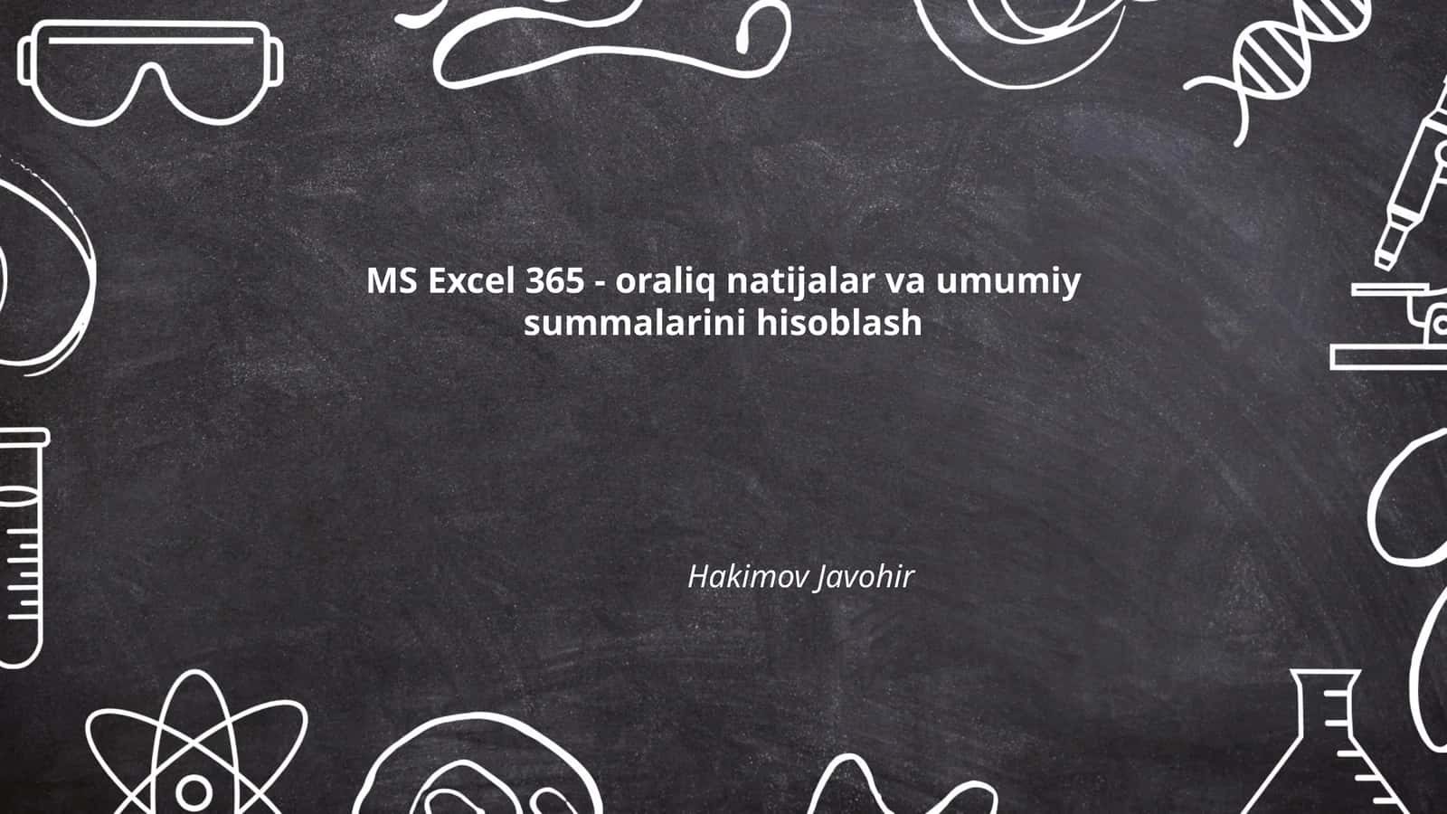 MS Excel 365