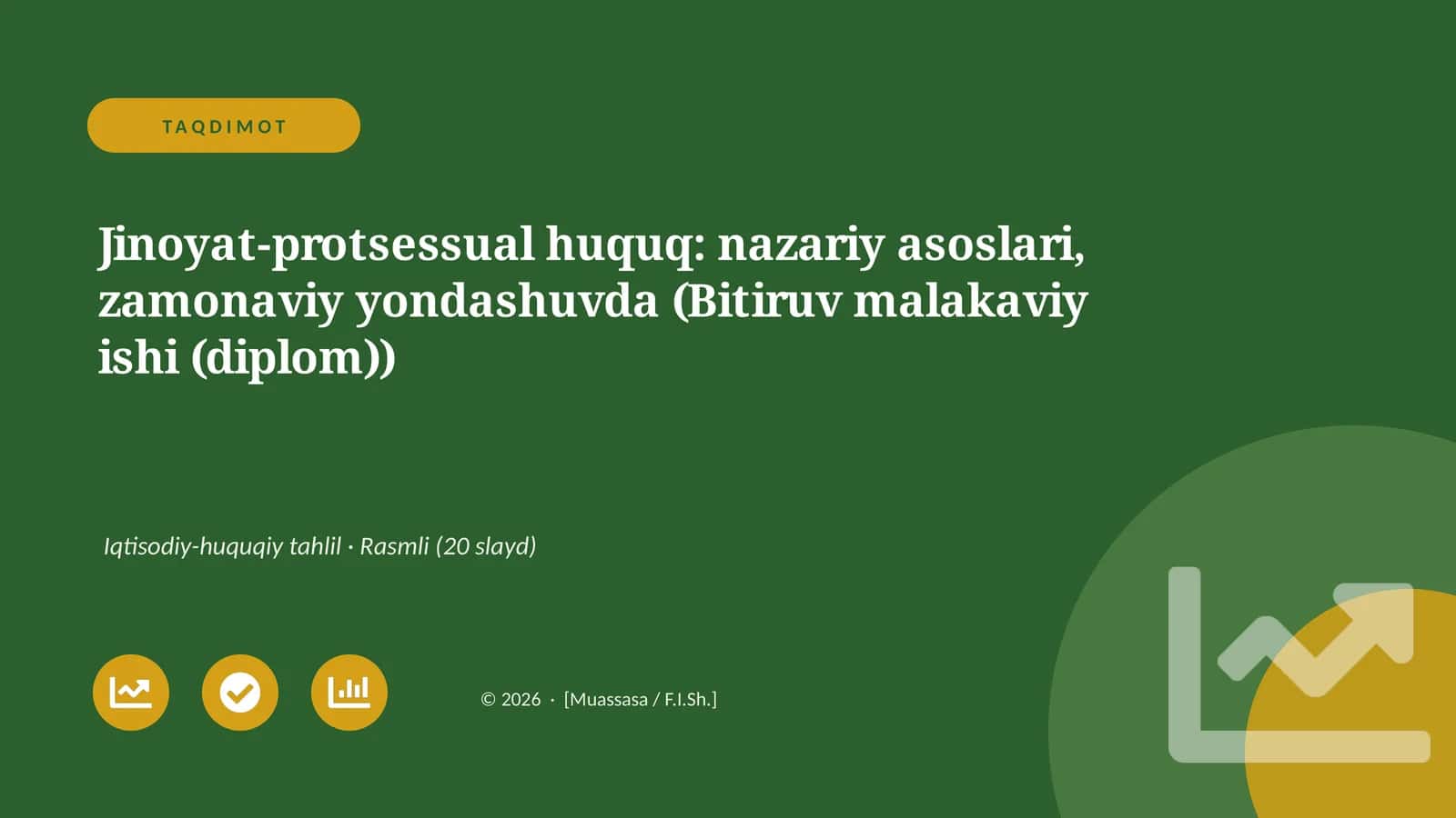 Jinoyat-protsessual huquq: nazariy asoslari, zamonaviy yondashuvda (Bitiruv malakaviy ishi (diplom))