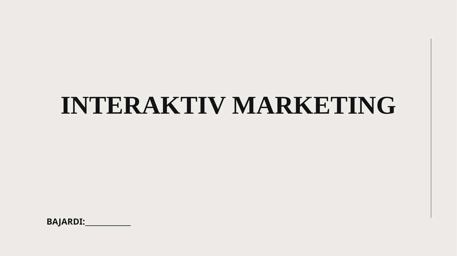 INTERAKTIV MARKETING