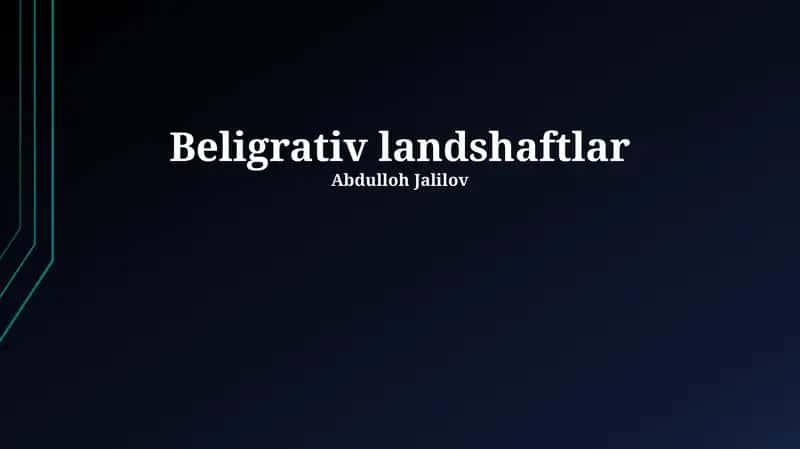 Beligrativ landshaftlar