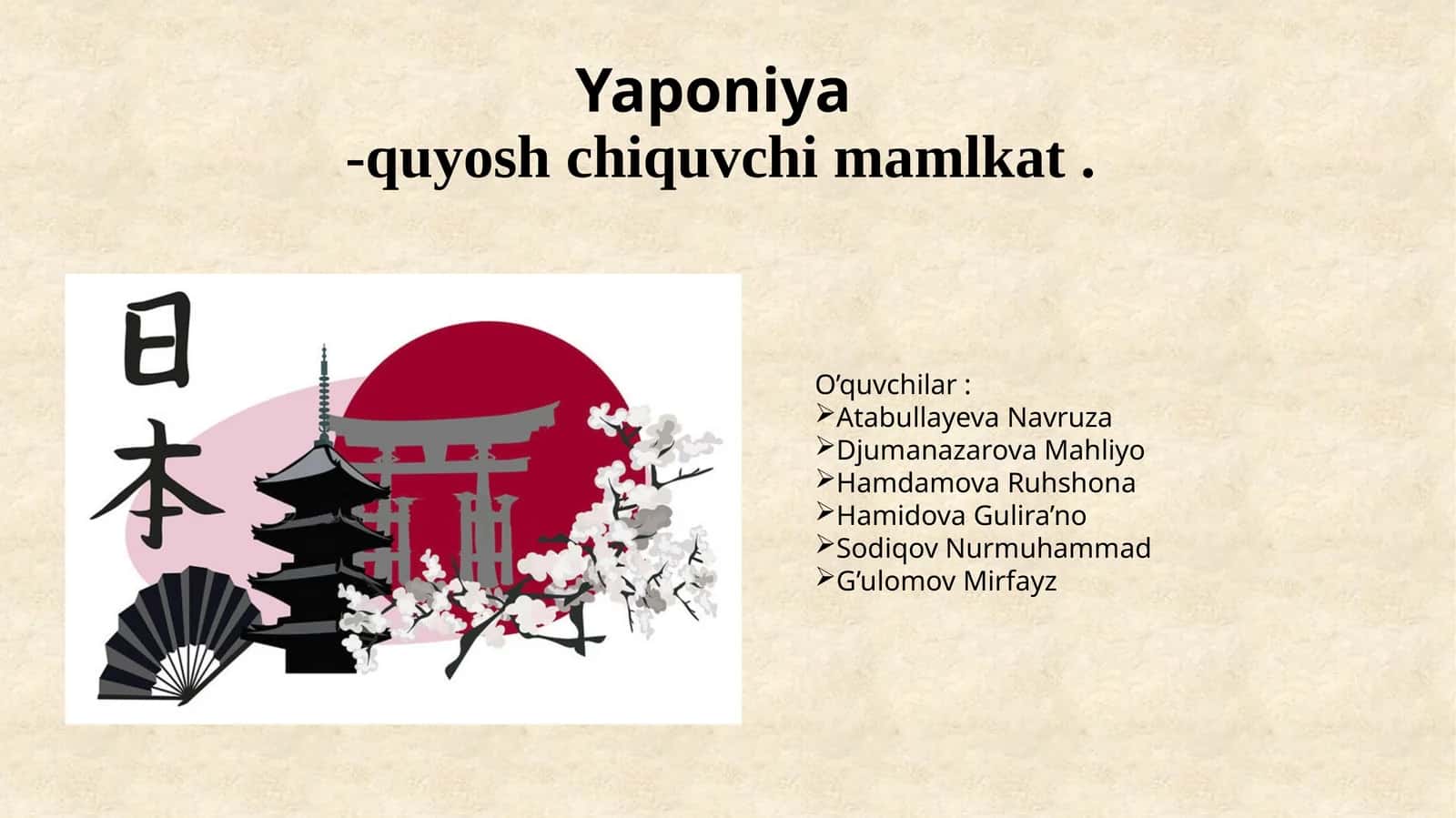 Yaponiya-quyoshchiquvchi mamlakat