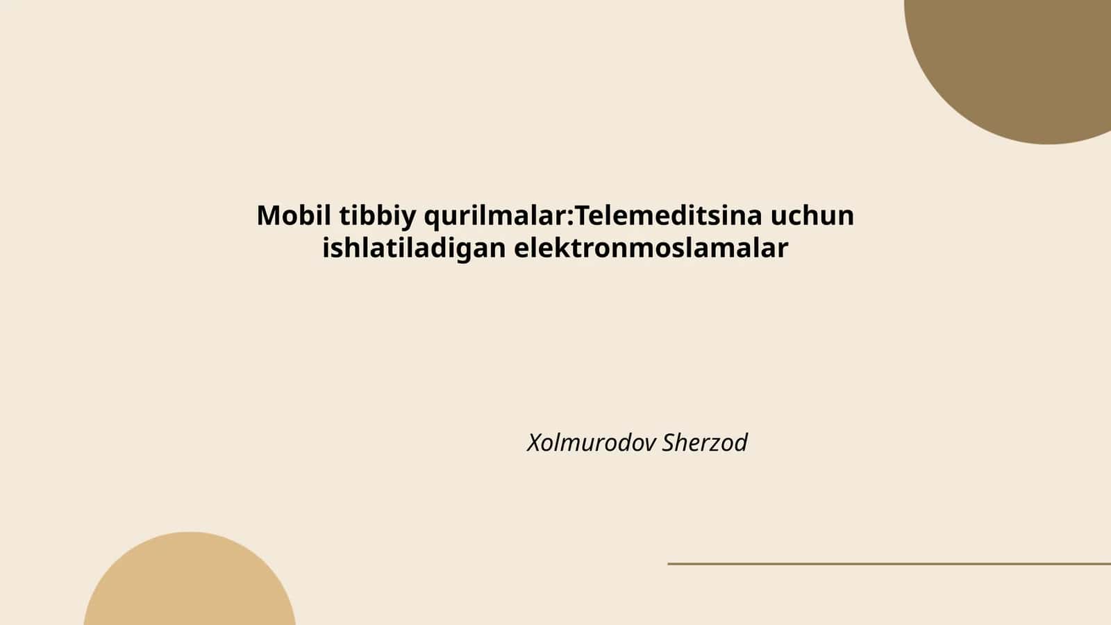 Mobil tibbiy qurilmalar
