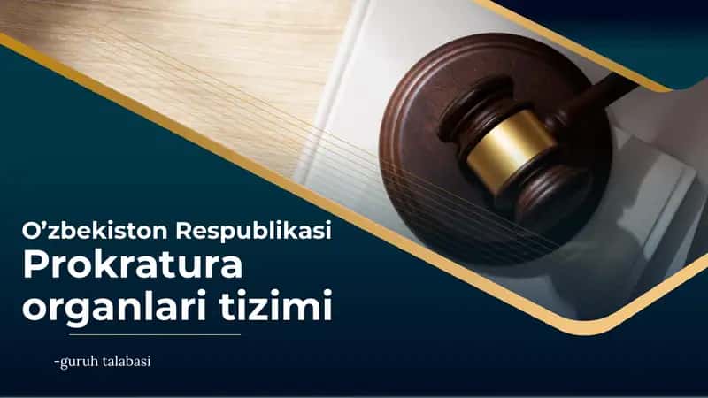 O’zbekiston Respublikasi Prokuratura organlari tizimi