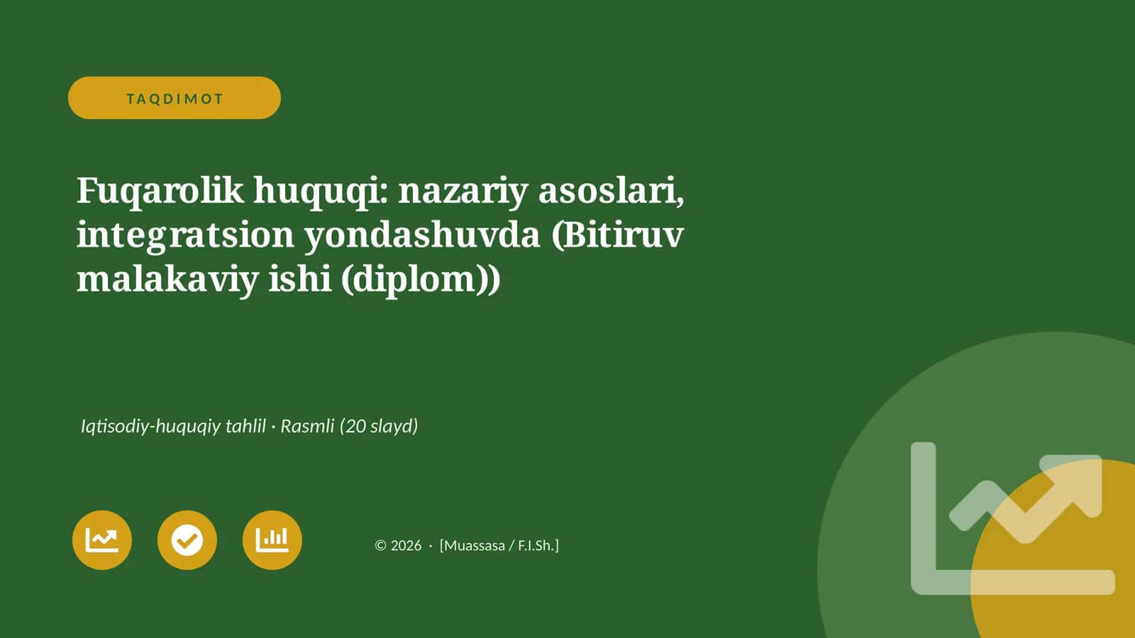 Fuqarolik huquqi: nazariy asoslari, integratsion yondashuvda (Bitiruv malakaviy ishi (diplom))