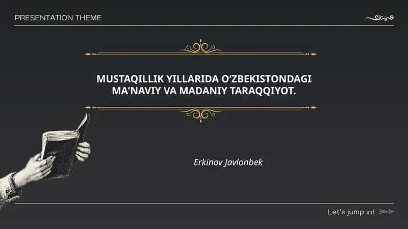 MUSTAQILLIK YILLARIDA O‘ZBEKISTONDAGI MAʼNAVIY VA MADANIY TARAQQIYOT