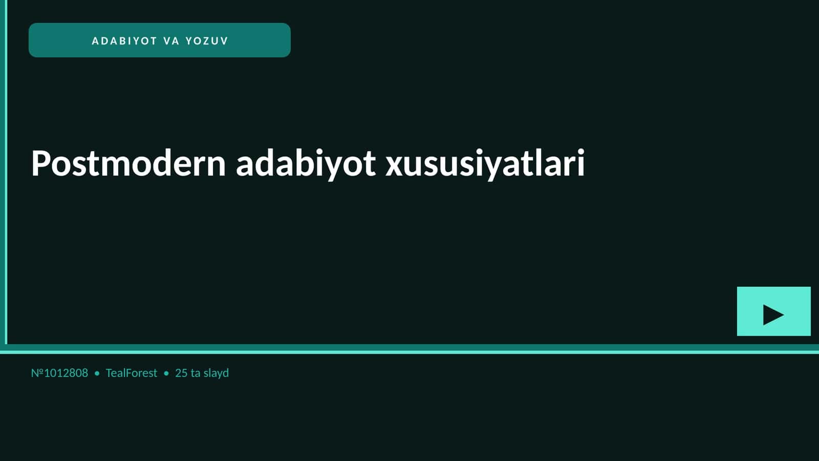 Postmodern adabiyot xususiyatlari
