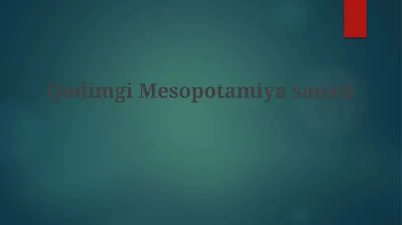 Qadimgi Mesopotamiya san'ati