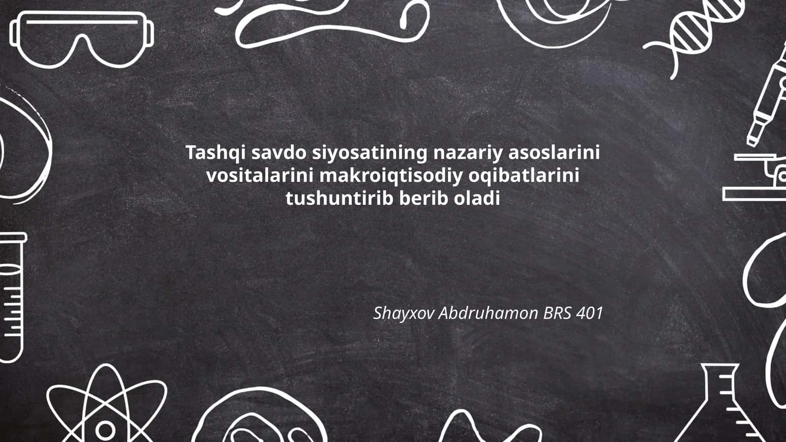 Shayxov Abdruhamon BRS 401