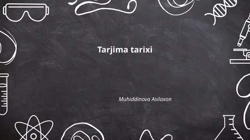 Tarjima tarixi