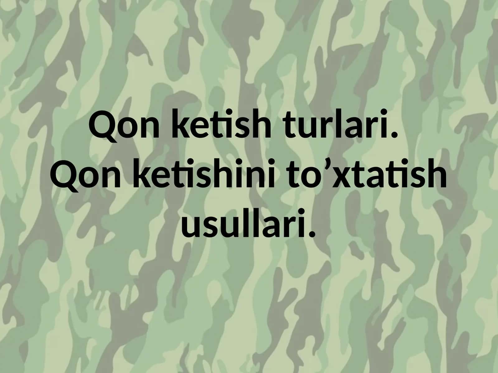 Qonketishturlari.Qonketishinito’xtatishusullari