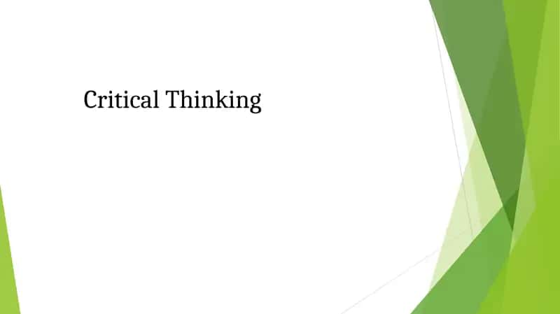Critical Thinking