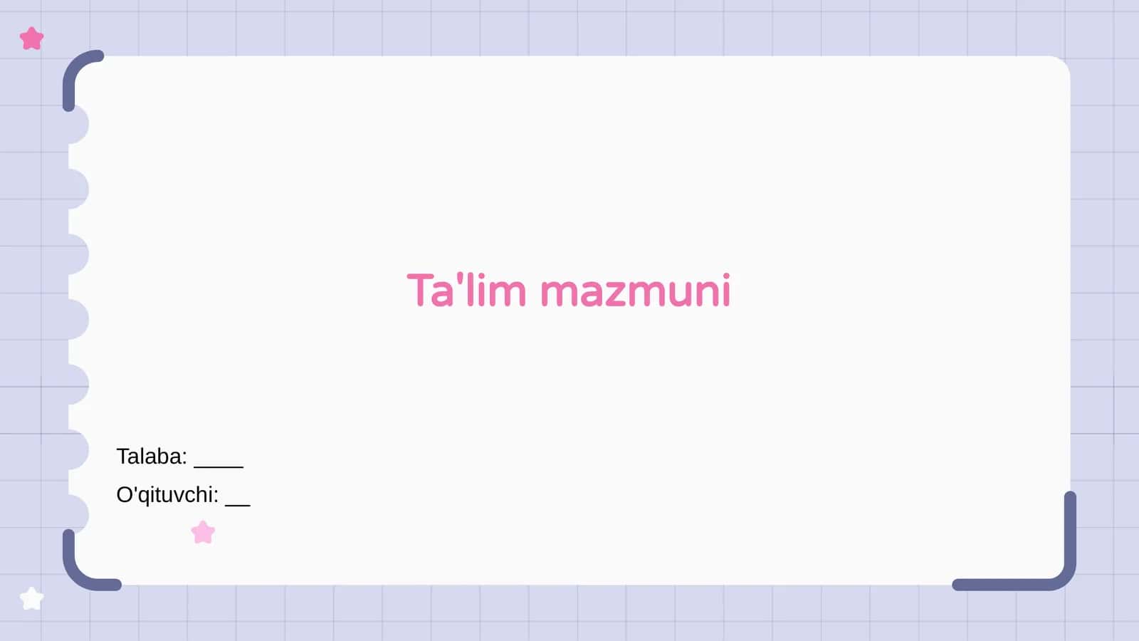Ta'lim mazmuni