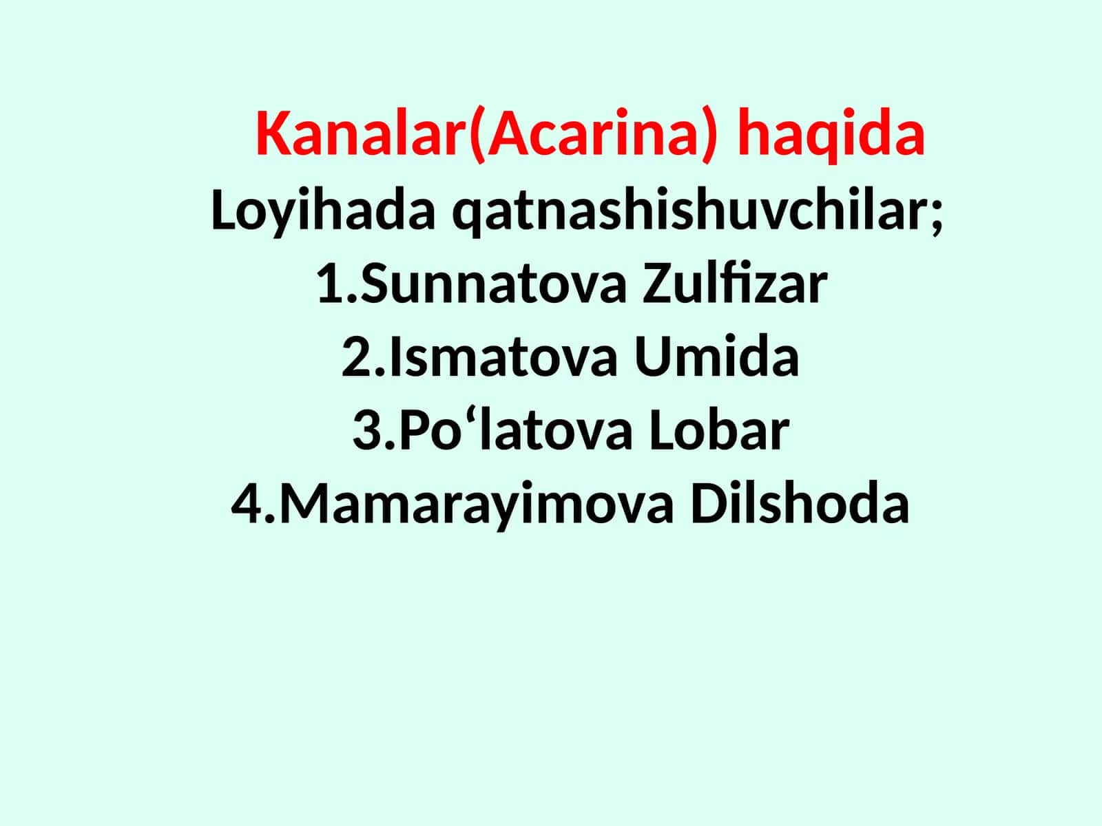 Kanalar Acarina