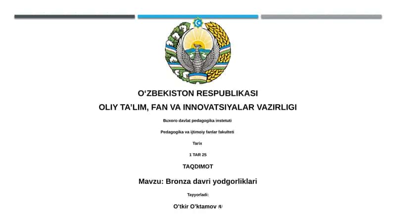 Bronza davri yodgorliklari