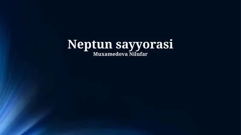 Neptun sayyorasi