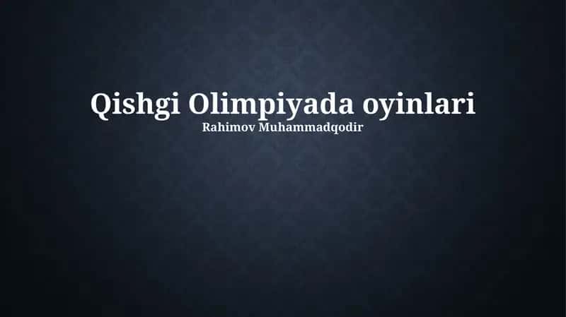Qishgi Olimpiyada oyinlari